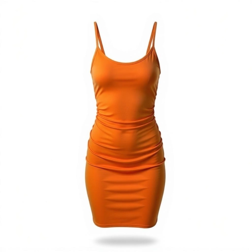 BOOHOO | NWT Women’s Mustard Color Strappy Cami Bodycon Dress Size 4